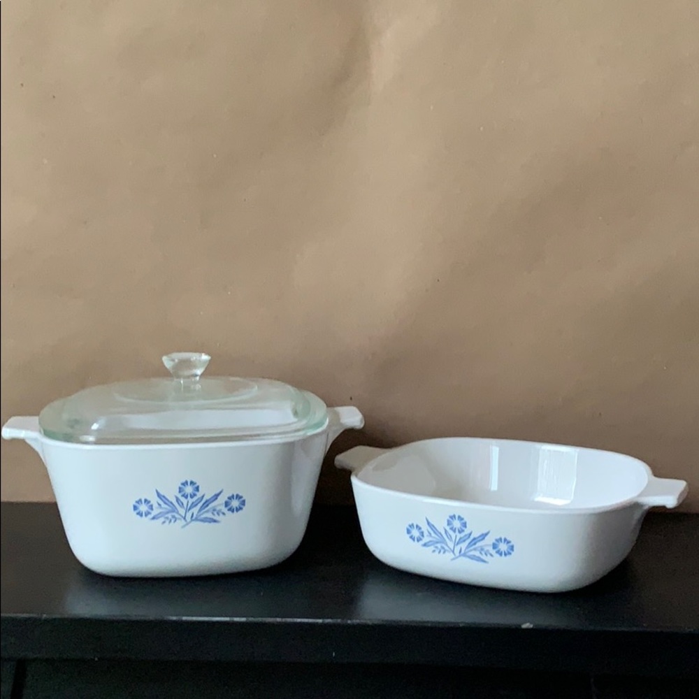 Lot of 2 Corningware 1 qt & 1 3/4 qt